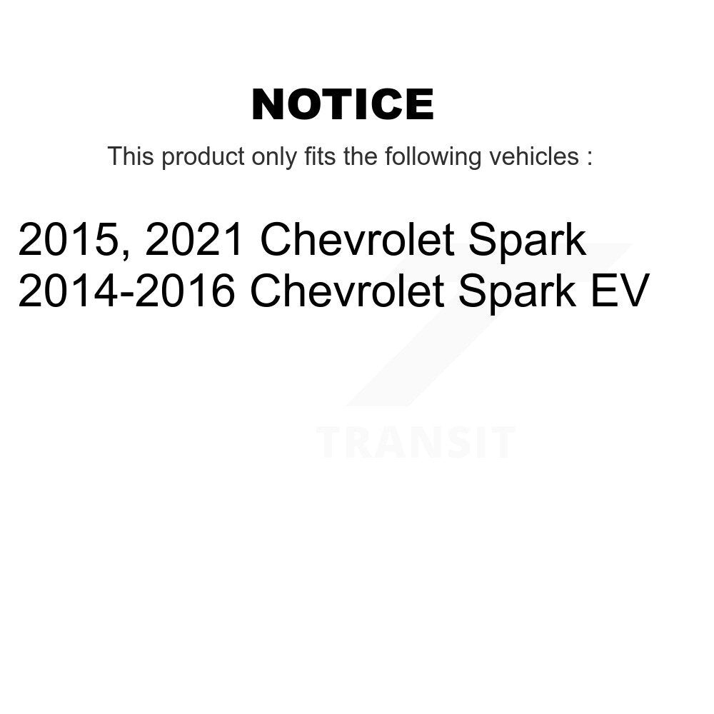 Disc Brake Rotors Rear Pair For Chevrolet Spark EV