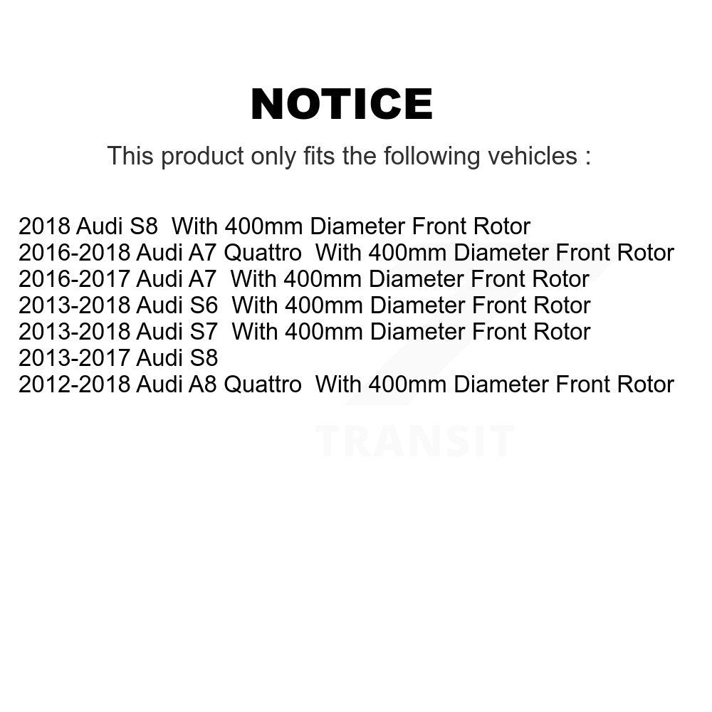 Disc Brake Rotors Front Pair For Audi A7 Quattro A8 S6 S7 S8