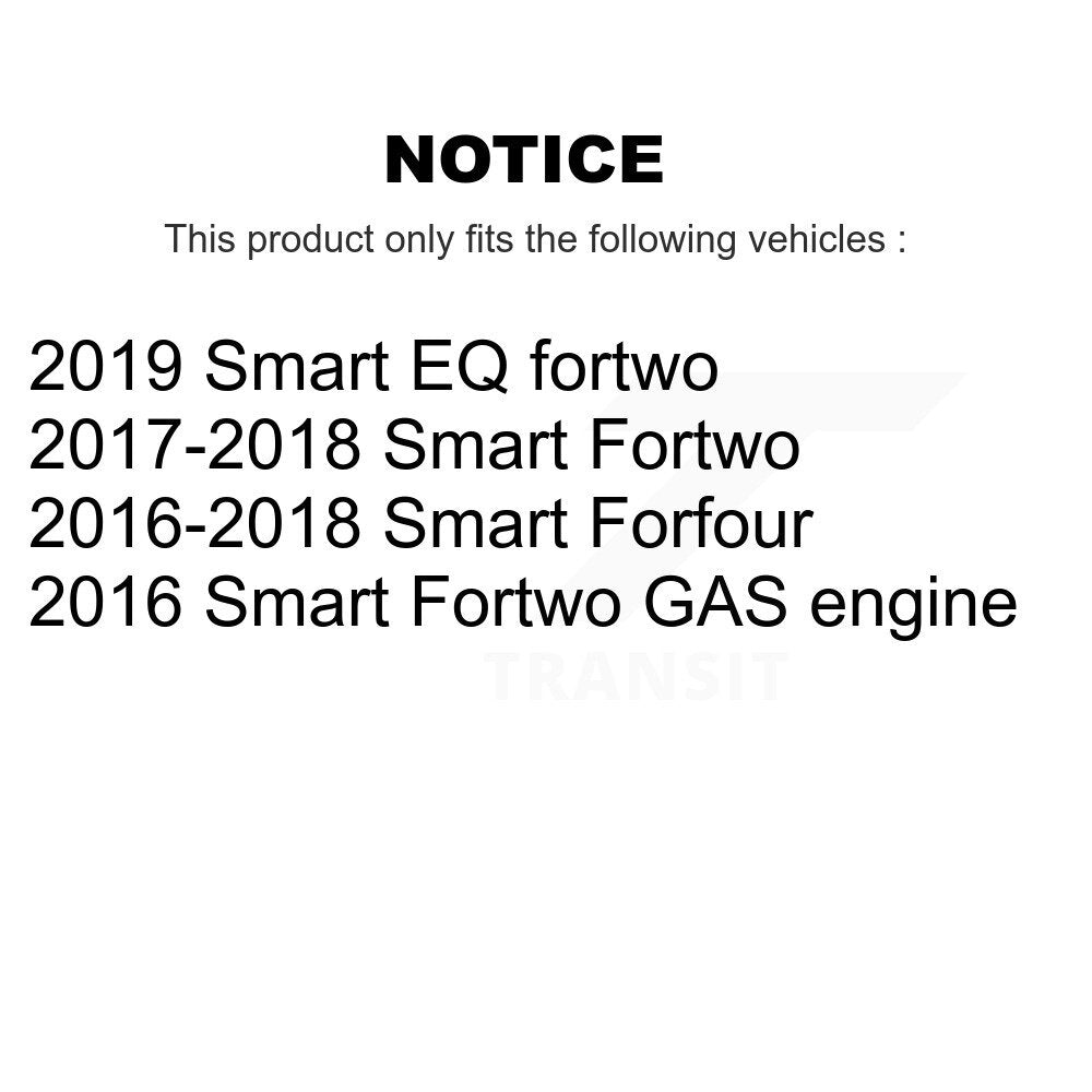 Disc Brake Rotors Front Pair For Smart Fortwo EQ fortwo Forfour