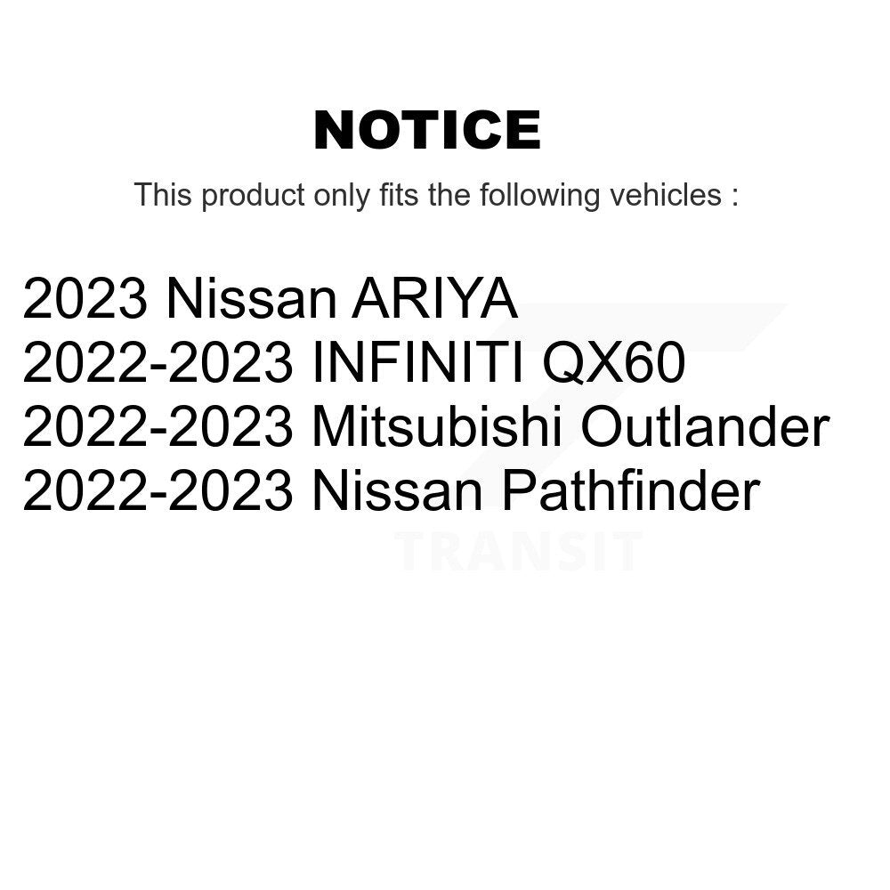 Brake Rotors Front Pair For Mitsubishi Outlander Nissan Pathfinder INFINITI QX60