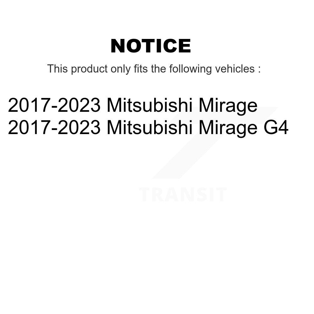 Brake Drums Rear Pair For 2017-2023 Mitsubishi Mirage G4