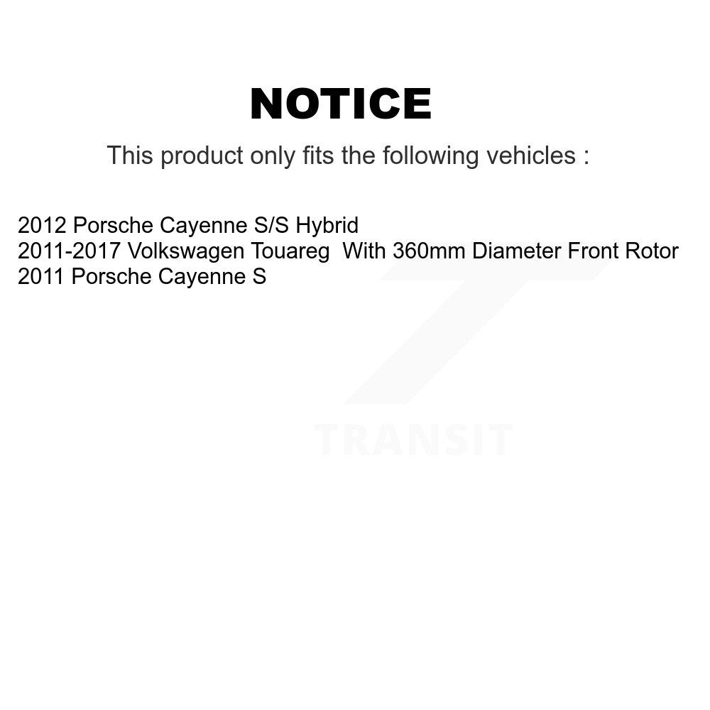 Disc Brake Rotors Front Rear Kit For Volkswagen Touareg Porsche Cayenne