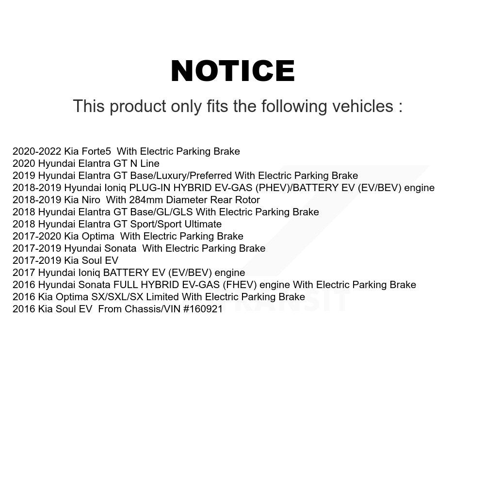 Brake Rotor Ceramic Pad Rear Kit For Hyundai Kia Sonata Elantra GT Forte5 Optima
