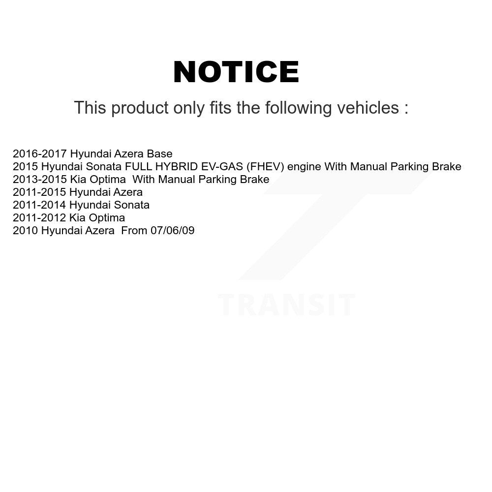 Disc Brake Rotors And Ceramic Pads Rear Kit For Hyundai Sonata Kia Optima Azera