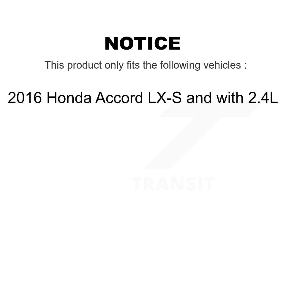 Ceramic Pad Disc Brake Rotor Front Rear Kit For 2016 Honda Accord LX-S with 2.4L