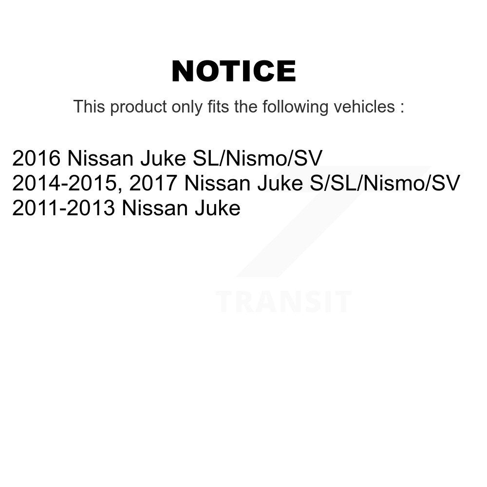 Ceramic Pads And Disc Brake Rotors Front Rear Kit For Nissan Juke