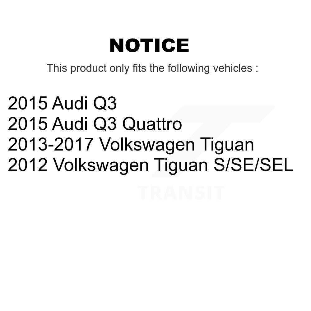 Semi-Metallic Pad Disc Brake Rotors Front Rear Kit For Volkswagen Tiguan Audi Q3