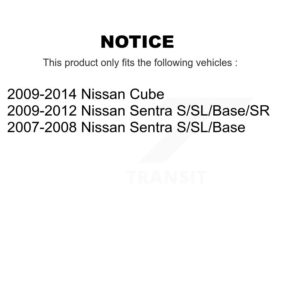 Disc Brake Rotors And Ceramic Pads Front Kit For Nissan Sentra Cube
