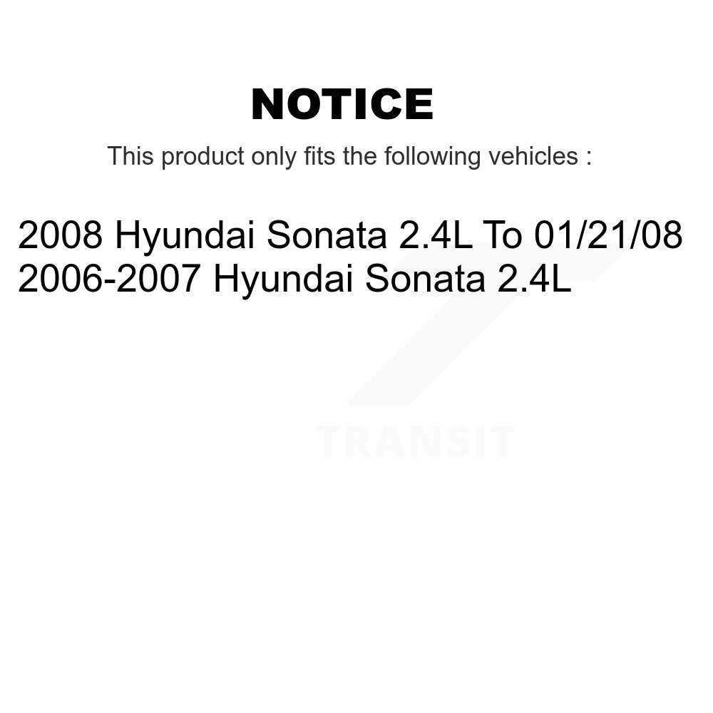 Ceramic Pads And Disc Brake Rotors Front Rear Kit For Hyundai Sonata 2.4L