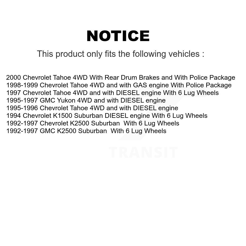 Brake Rotor & Ceramic Pad Front Kit For Chevrolet Tahoe GMC Yukon K2500 Suburban