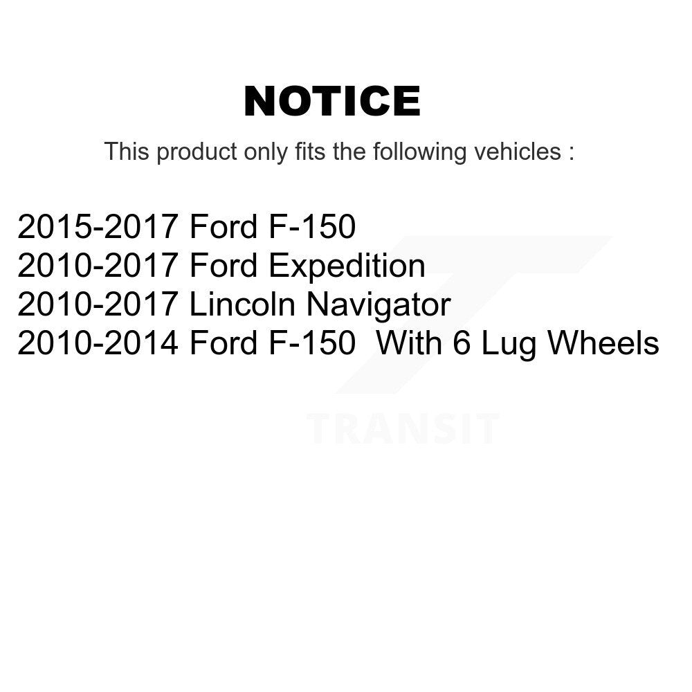 Brake Rotors & Ceramic Pad Front Kit For Ford F-150 Expedition Lincoln Navigator
