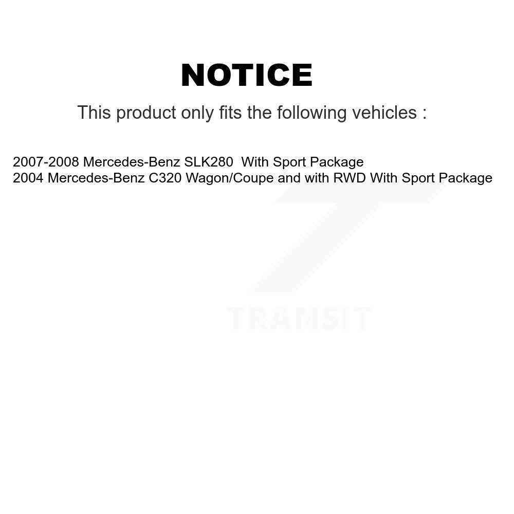 Brake Rotor Ceramic Pad Front Kit For 04 Mercedes-Benz C320 Wagon/Coupe with RWD