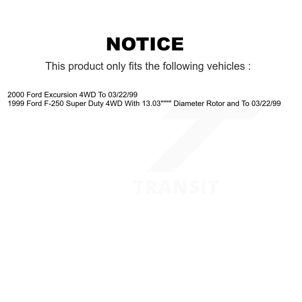 Brake Rotor & Ceramic Pad Front Rear Kit For Ford F-250 Super Duty Excursion 4WD