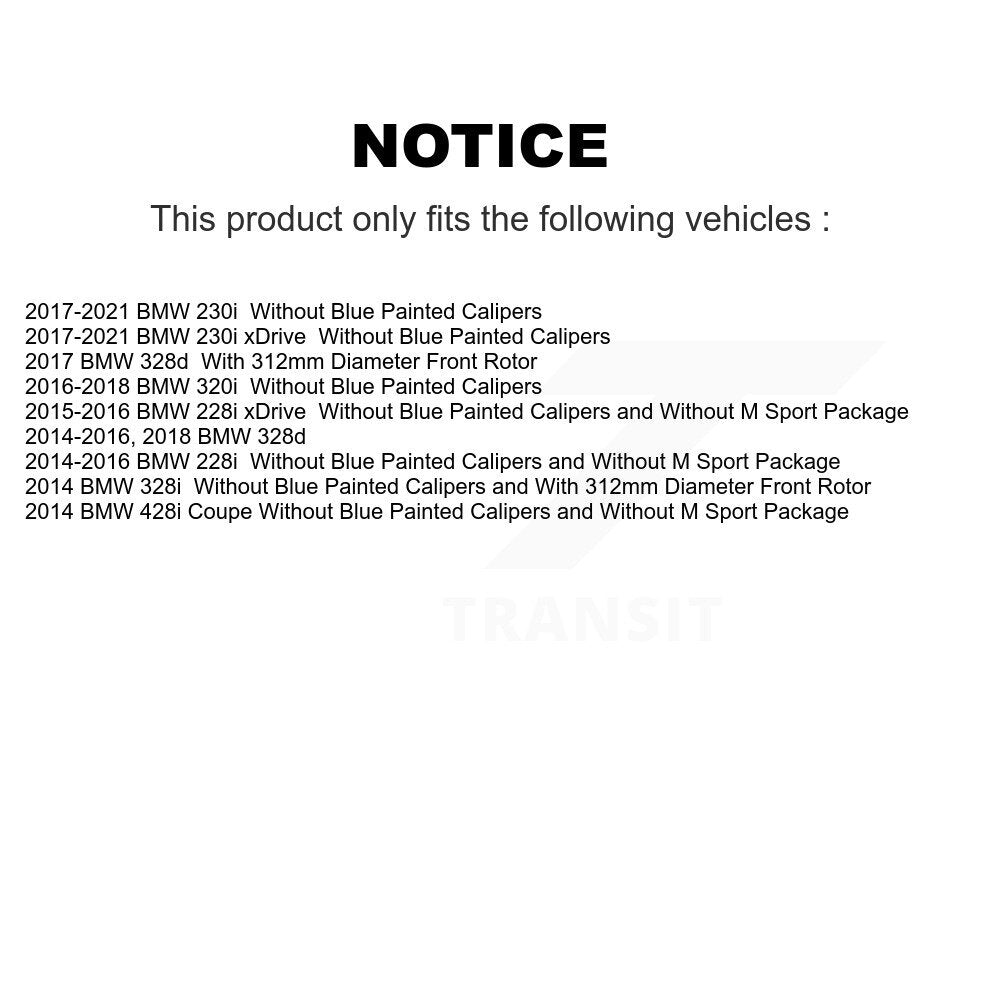 Brake Rotor & Ceramic Pad Front Rear Kit For BMW 230i xDrive 228i 428i 328i 328d