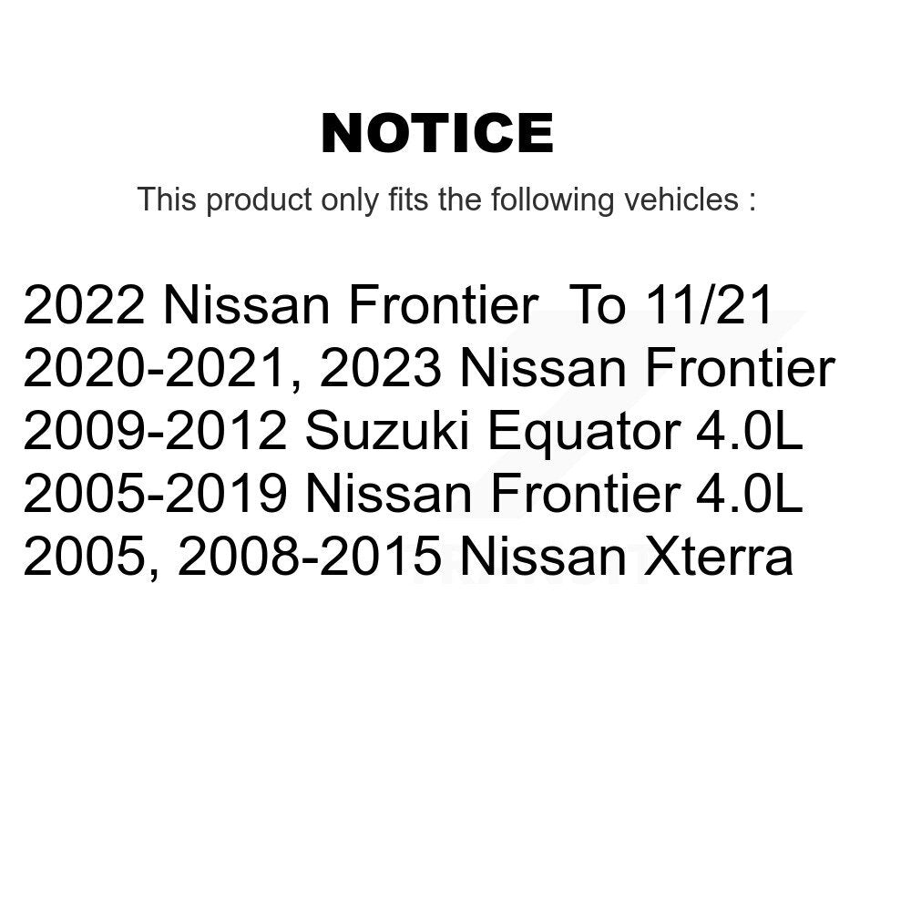 Brake Rotor Ceramic Pad Front Rear Kit For Nissan Frontier Xterra Suzuki Equator