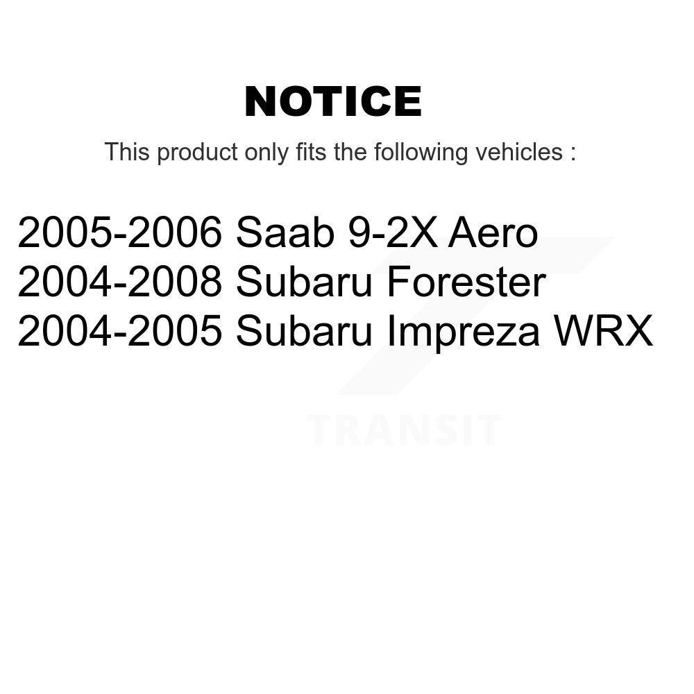 Brake Rotor And Ceramic Pad Front Rear Kit For Subaru Forester Impreza Saab 9-2X
