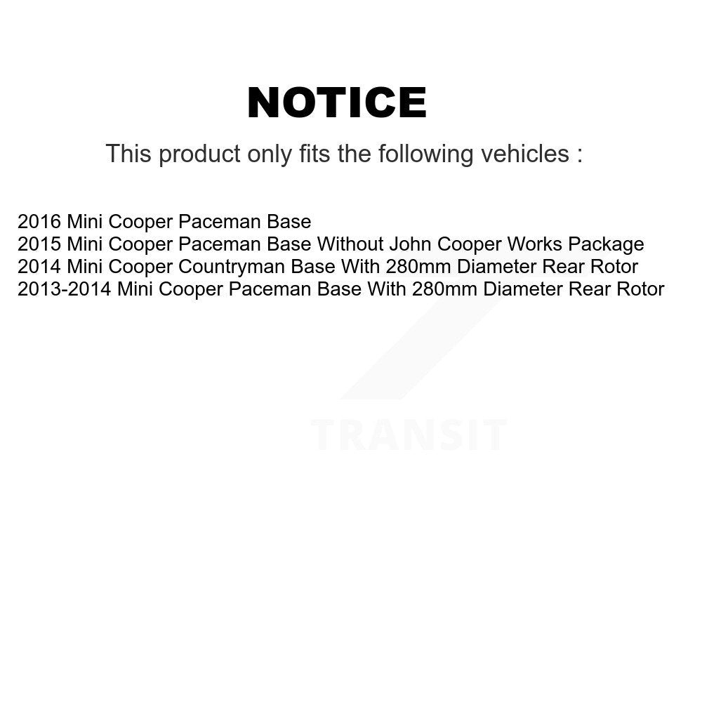 Brake Rotor & Ceramic Pad Front Rear Kit For Mini Cooper Countryman Paceman Base