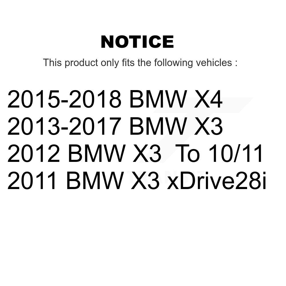 Disc Brake Rotors And Ceramic Pads Rear Kit For BMW X3 X4