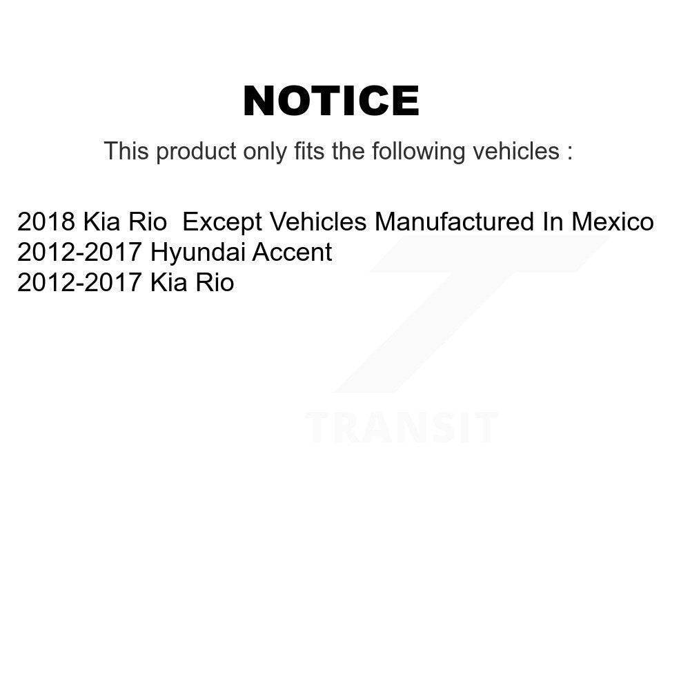 Disc Brake Rotors And Ceramic Pads Rear Kit For Hyundai Accent Kia Rio
