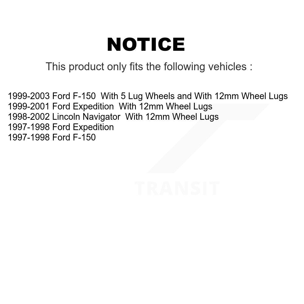 Brake Rotor And Ceramic Pad Rear Kit For Ford F-150 Expedition Lincoln Navigator