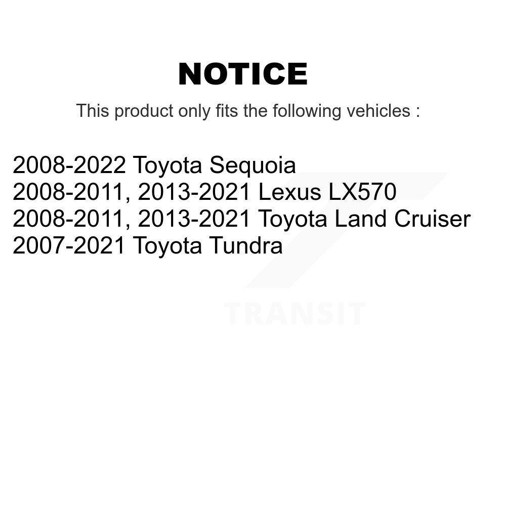 Disc Brake Rotor Ceramic Pad Rear Kit For Toyota Tundra Sequoia Lexus LX570 Land