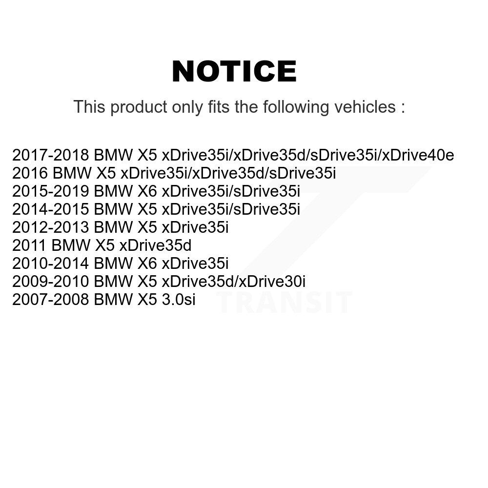 Disc Brake Rotors And Ceramic Pads Rear Kit For BMW X5 X6
