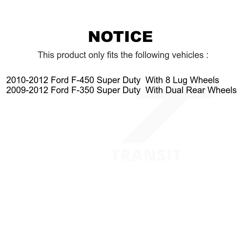 Disc Brake Rotors And Ceramic Pad Rear Kit For Ford F-350 Super Duty F-250 F-450