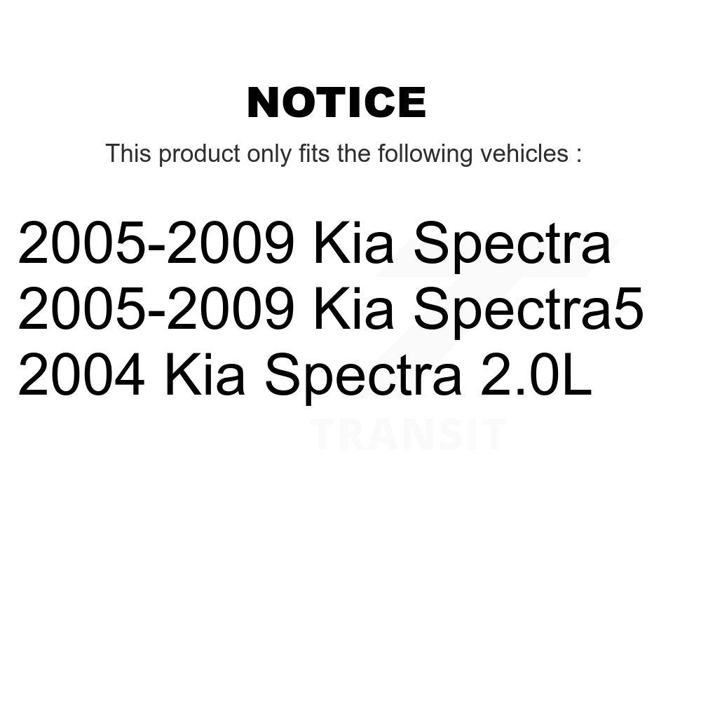 Disc Brake Rotors And Ceramic Pads Rear Kit For Kia Spectra Spectra5