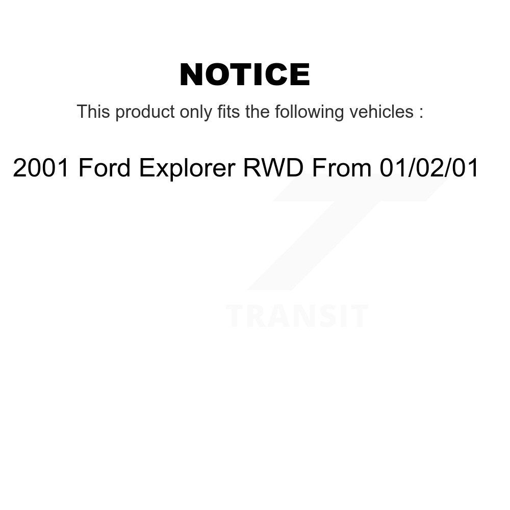 Brake Rotors Ceramic Pad Front Rear Kit For 2001 Ford Explorer RWD From 01 02