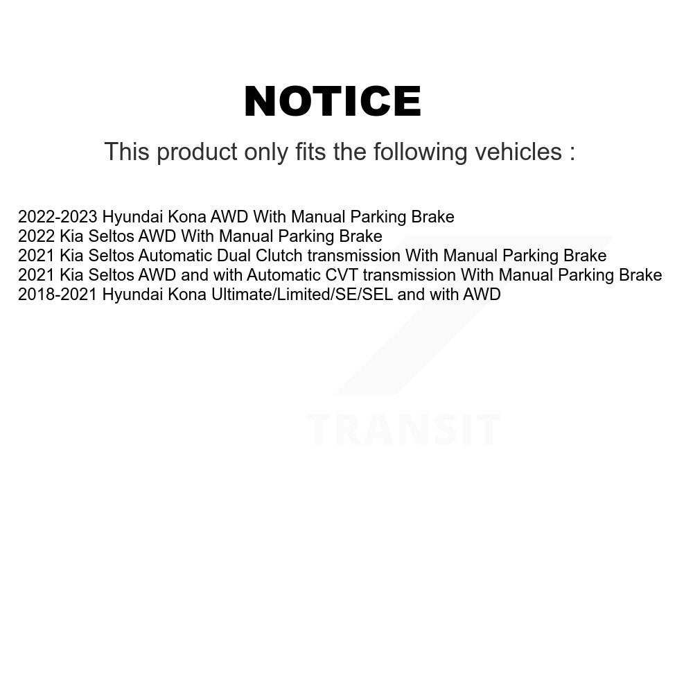 Disc Brake Rotors And Ceramic Pads Front Rear Kit For Hyundai Kona Kia Seltos