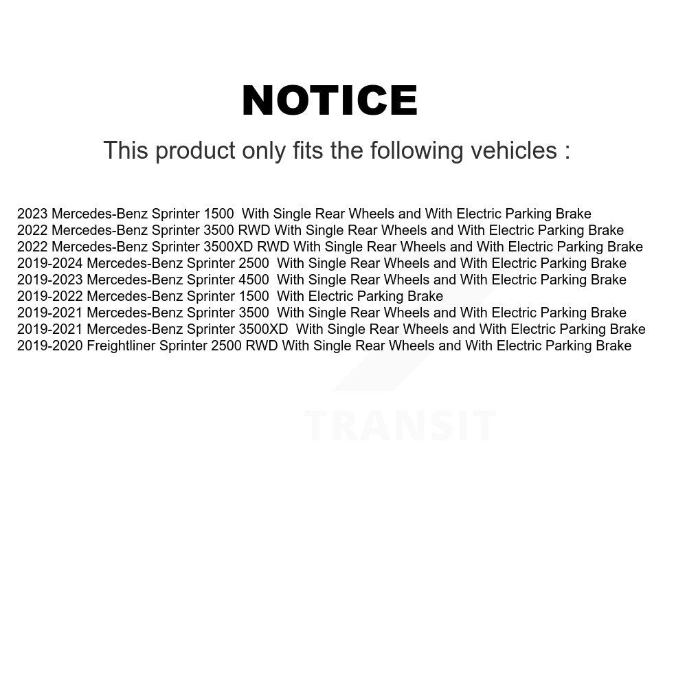 Brake Rotor Ceramic Pad Front Rear Kit For Mercedes-Benz Sprinter 2500 3500 4500