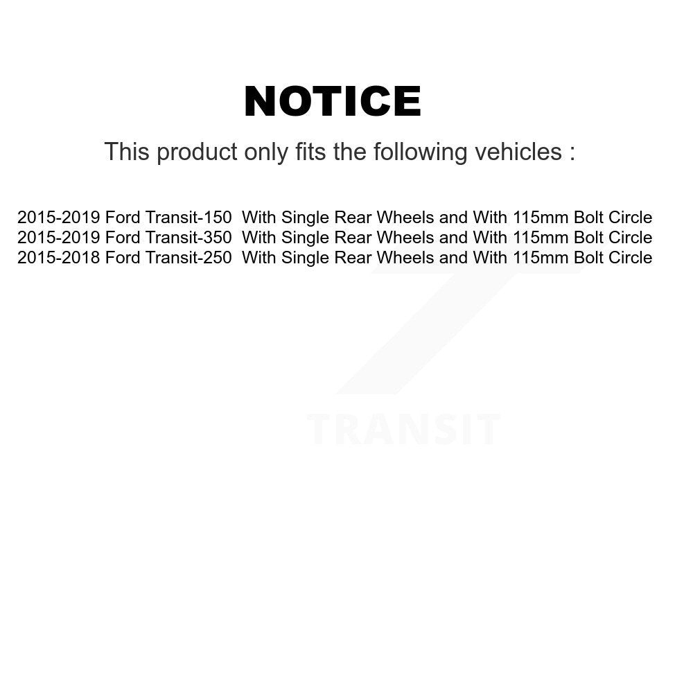 Brake Rotor & Ceramic Pad Front Kit For Ford Transit-250 Transit-150 Transit-350