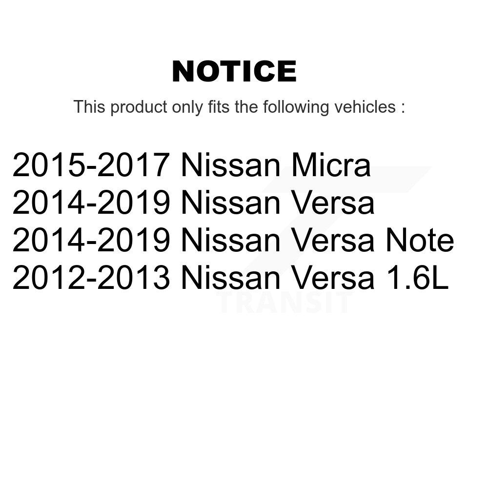 Brake Rotors Ceramic Pad & Drum Front Rear Kit (9Pc) For Nissan Versa Note Micra