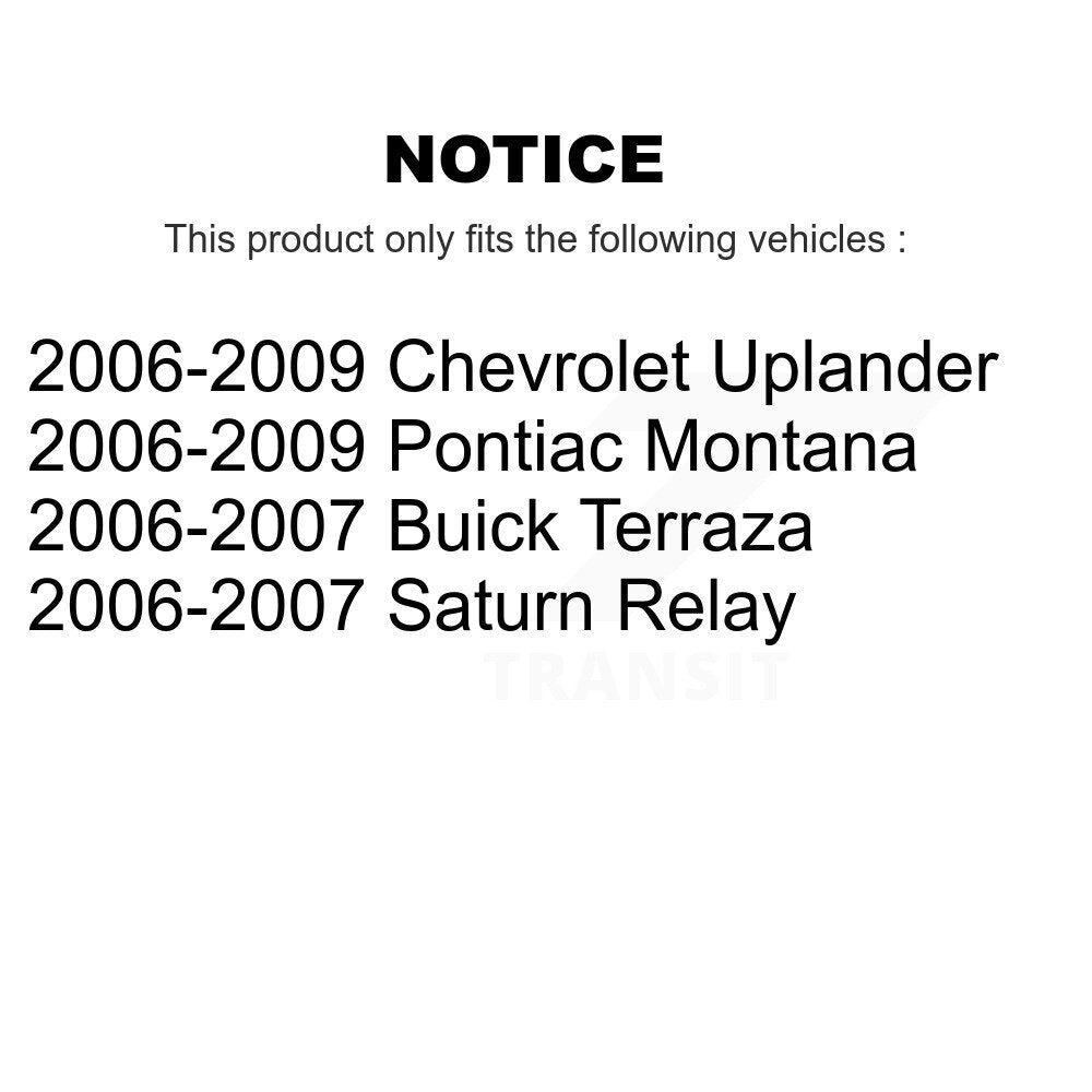 Brake Rotor & Semi-Metallic Pad Front Kit For Pontiac Montana Chevrolet Uplander