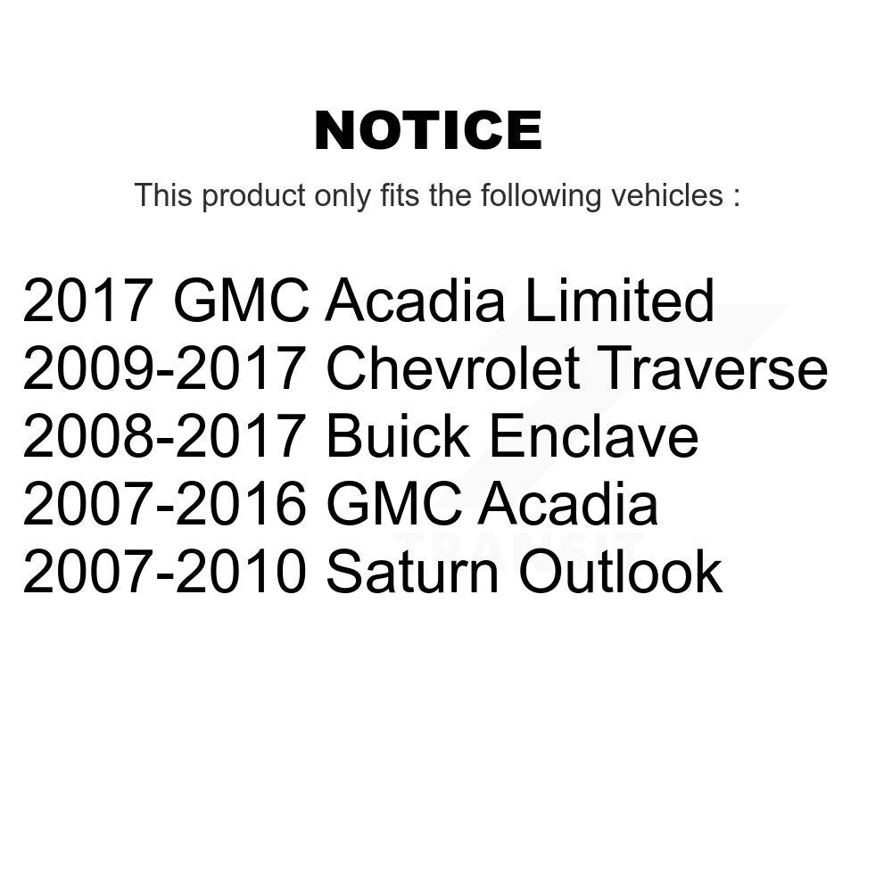 Brake Rotor & Semi-Metallic Pad Front Kit For GMC Acadia Buick Enclave Chevrolet