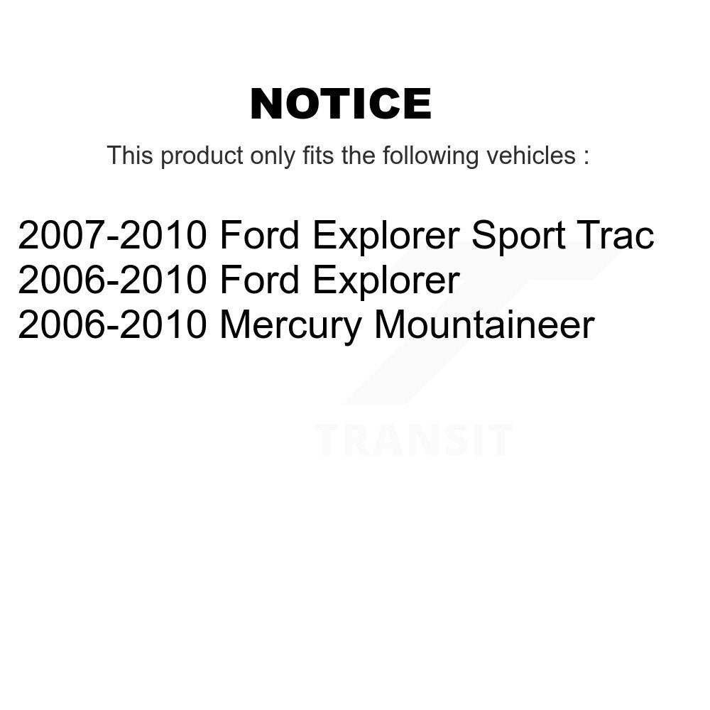 Brake Rotor And Semi-Metallic Pad Front Kit For Ford Explorer Sport Trac Mercury