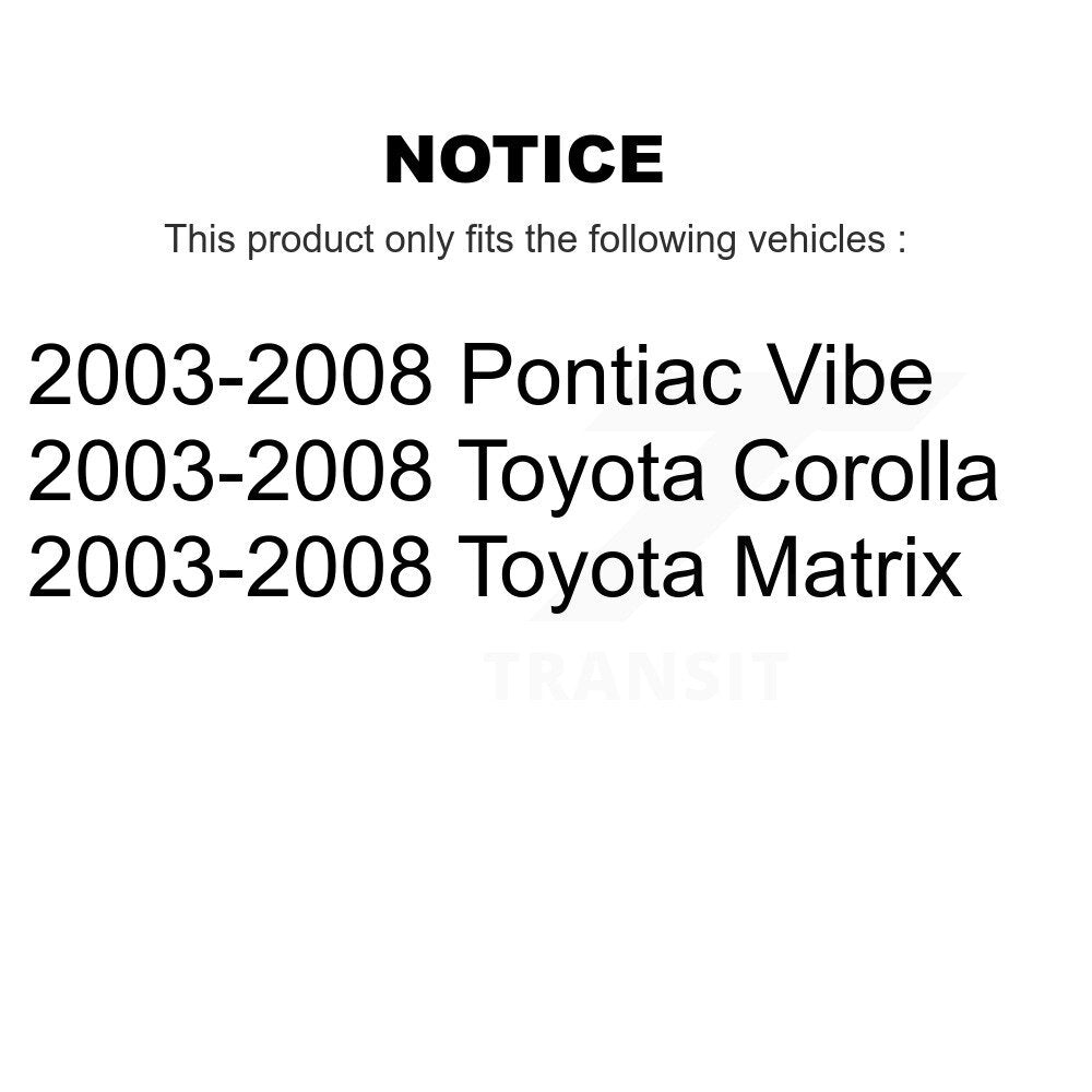 Brake Rotor & Semi-Metallic Pad Front Kit For Toyota Corolla Matrix Pontiac Vibe