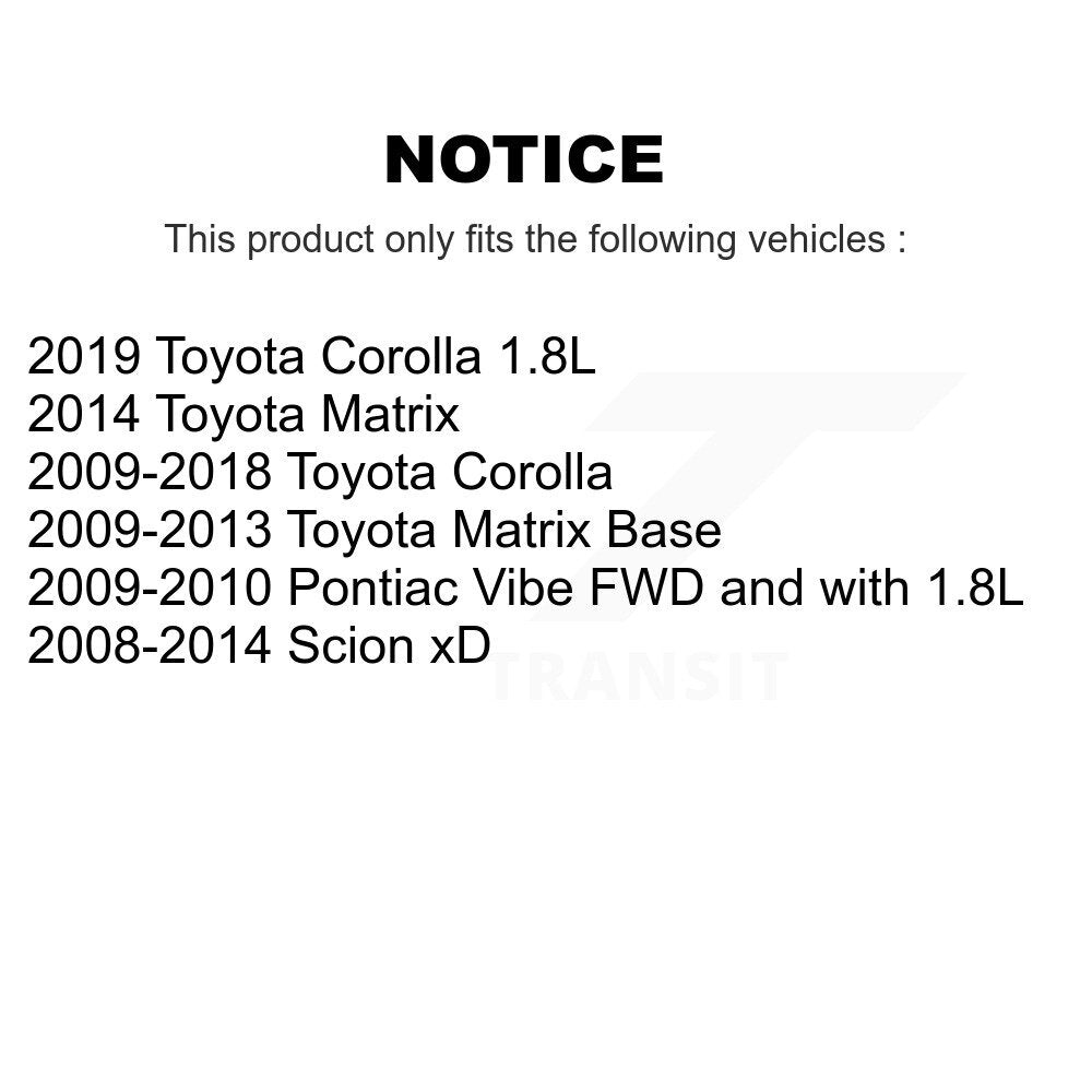 Brake Rotor & Semi-Metallic Pad Front Kit For Toyota Corolla Matrix Pontiac Vibe