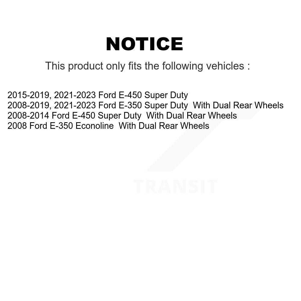 Disc Brake Rotor Hub Semi-Metallic Pad Front Kit For Ford E-350 Super Duty E-450