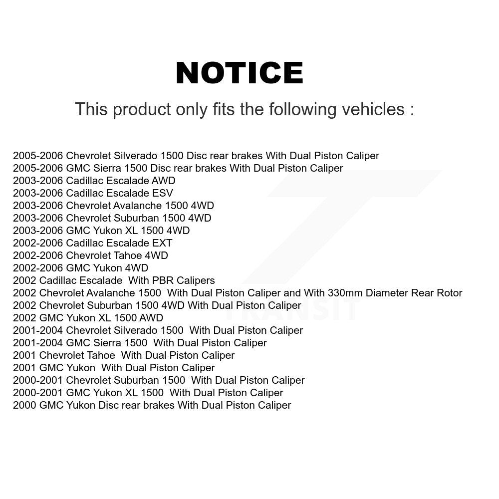 Brake Rotor Semi-Metallic Pad Front Rear Kit For Chevrolet GMC Silverado 1500 XL
