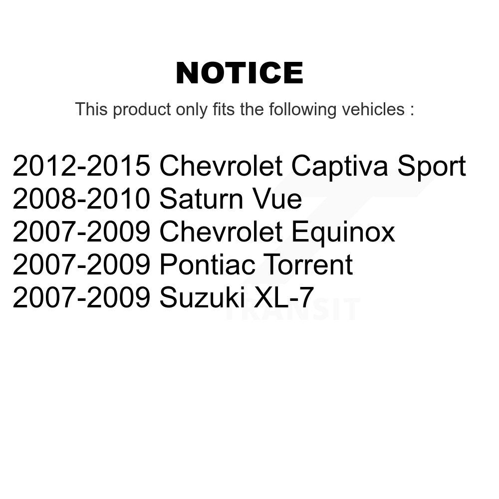 Brake Rotor & Semi-Metallic Pad Front Rear Kit For Chevrolet Equinox Pontiac Vue