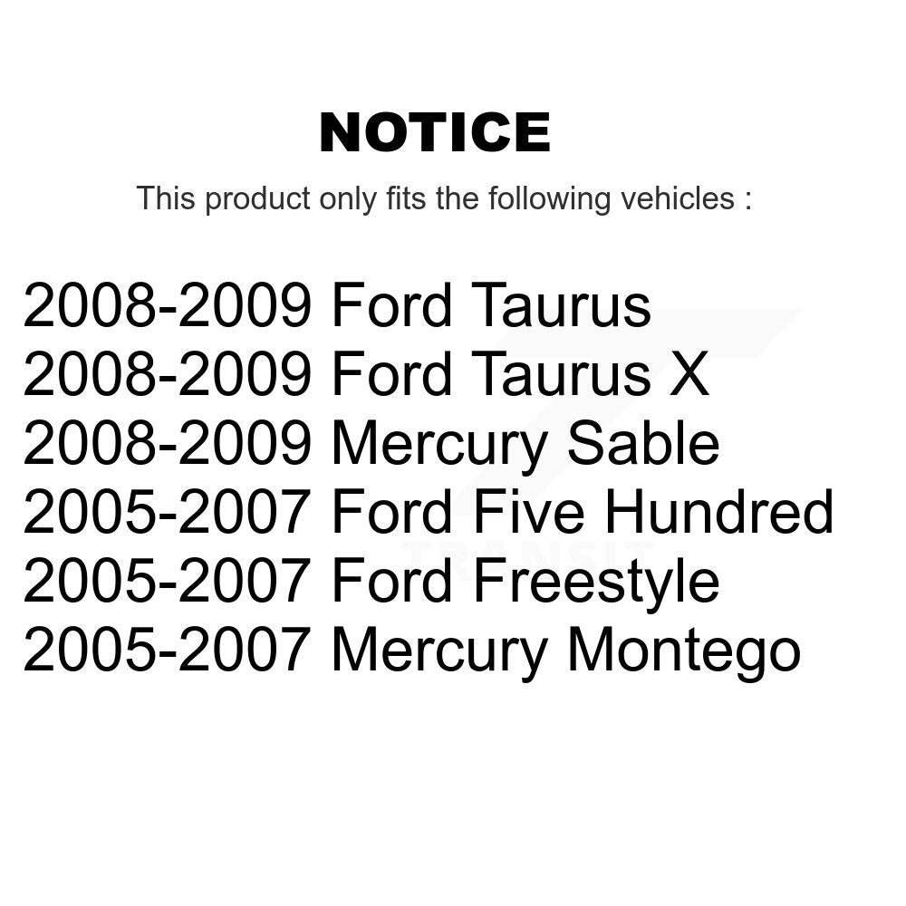 Brake Rotor & Semi-Metallic Pad Front Rear Kit For Ford Five Hundred Freestyle X