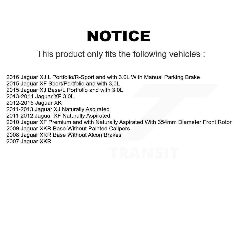 Brake Rotors & Semi-Metallic Pad Front Rear Kit For Jaguar XF XJ XKR XK Super V8