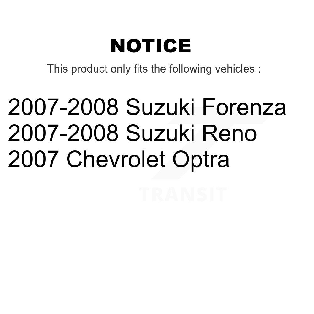Brake Rotor & Semi-Metallic Pad Rear Kit For Chevrolet Optra Suzuki Forenza Reno