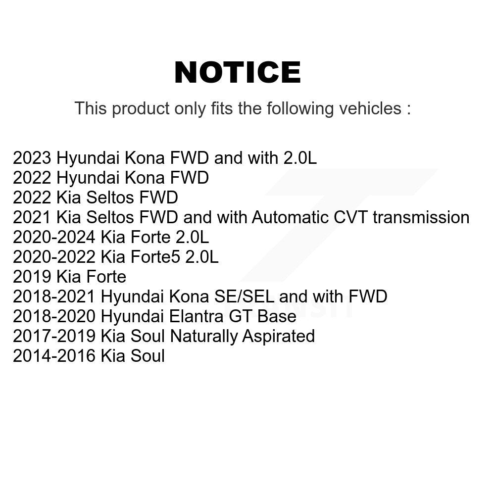 Brake Rotor & Semi-Metallic Pad Front Kit For Kia Hyundai Kona Forte Soul Seltos