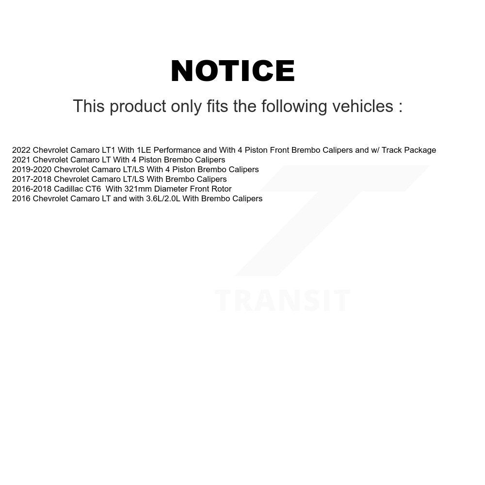 Brake Rotor & Semi-Metallic Pad Front Rear Kit For Chevrolet Camaro Cadillac CT6
