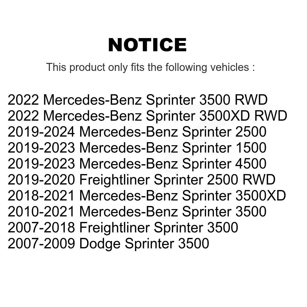 Brake Rotor And Semi-Metallic Pad Front Kit For Mercedes-Benz Sprinter 2500 3500