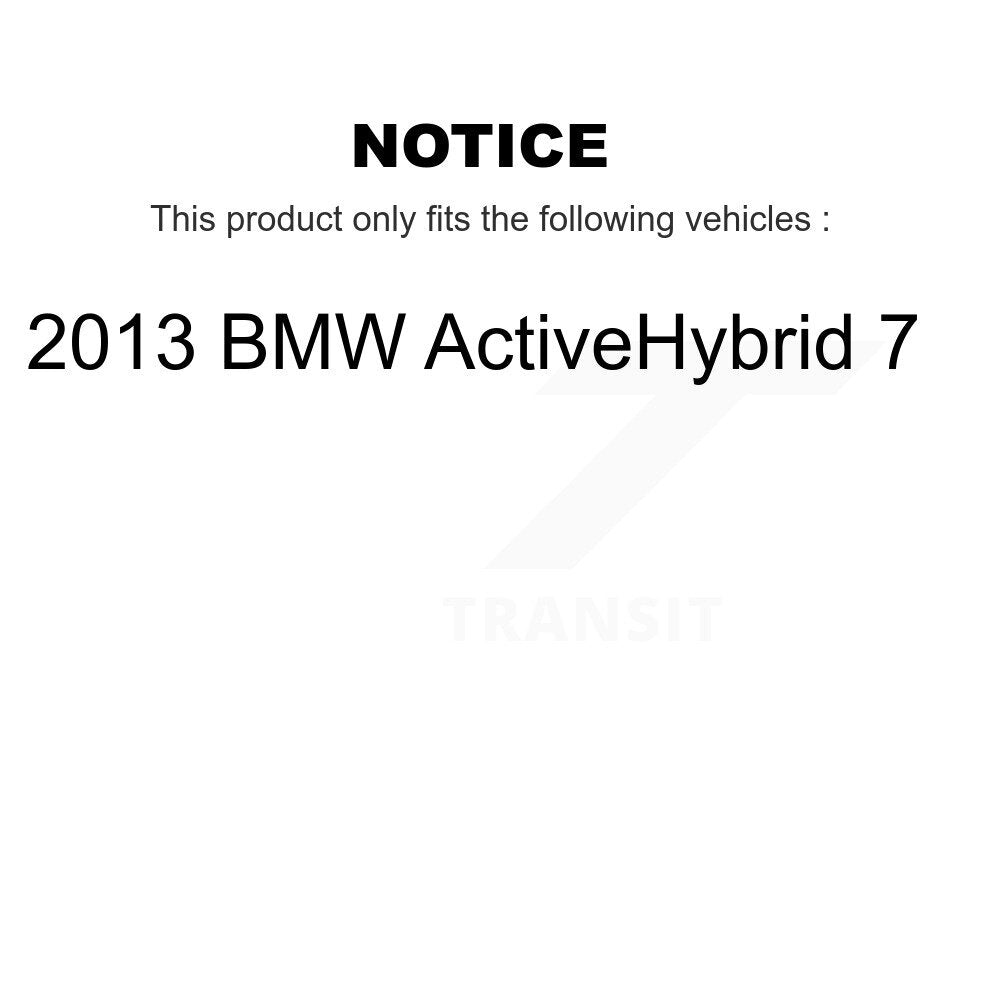 Brake Rotor & Semi-Metallic Pad Front Rear Kit (6Pc) For 2013 BMW ActiveHybrid 7