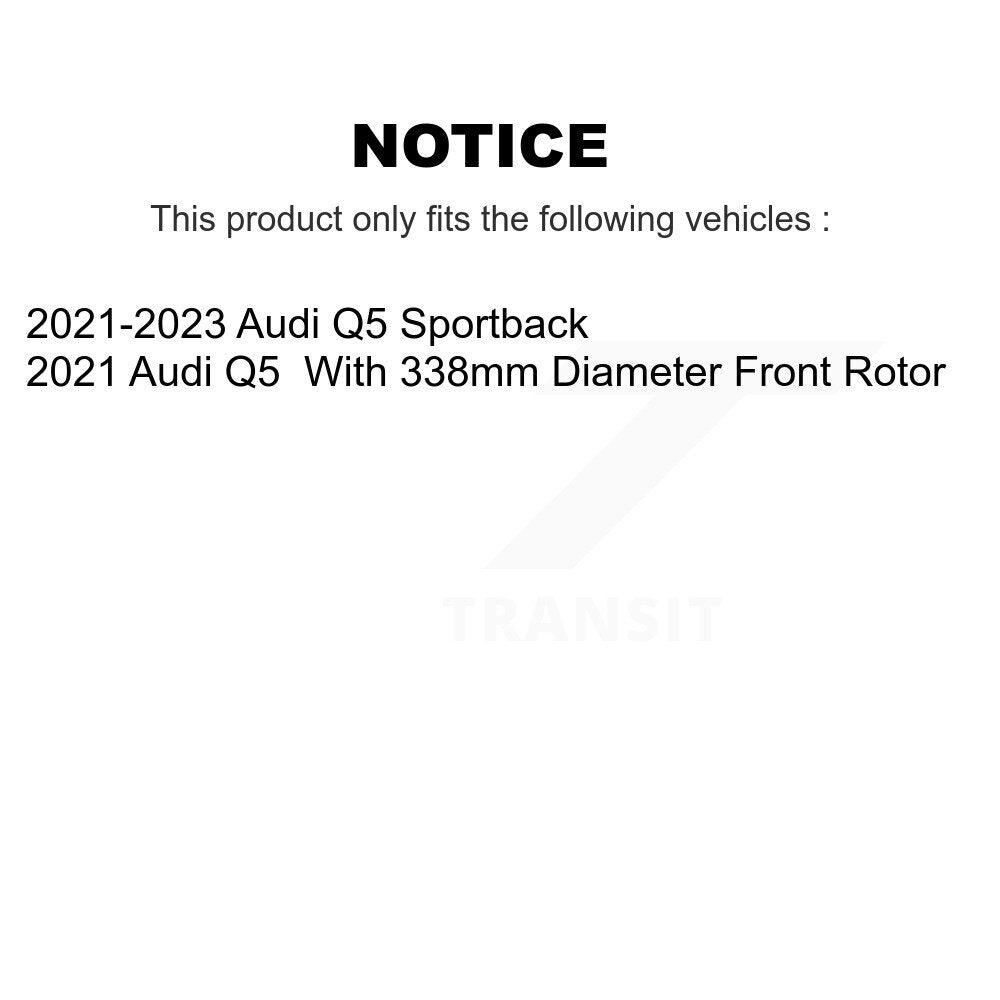 Disc Brake Rotors And Semi-Metallic Pads Front Rear Kit For Audi Q5 Sportback