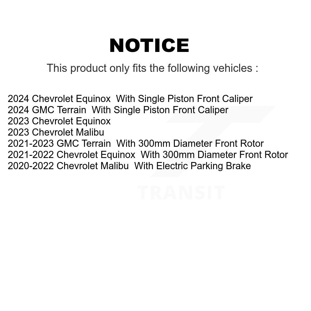 Brake Rotor & Semi-Metallic Pad Front Rear Kit For Chevrolet GMC Terrain Equinox